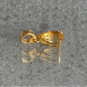 Pandantiv citrin argint 925 placat cu aur | Clasic