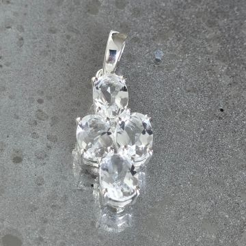 Pandantiv cuart incolor argint 925 | Cross