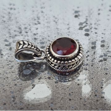 Pandantiv granat argint | Model 1