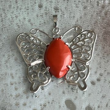 Pandantiv jasp rosu | Butterfly