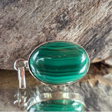 Pandantiv malachit din argint | Earth Song 1