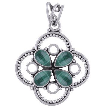 Pandantiv malachit din argint | Earth Song 4