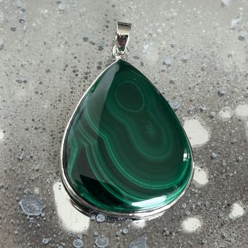 Pandantiv malachit DROP | Intens Green