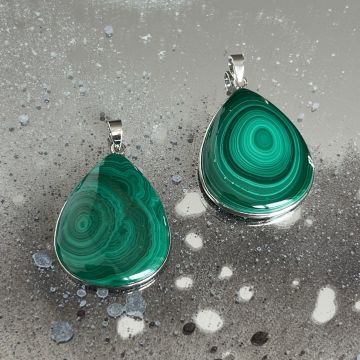Pandantiv malachit DROP | Light Green