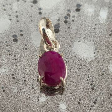 Pandantiv rubin argint | Marquise 1