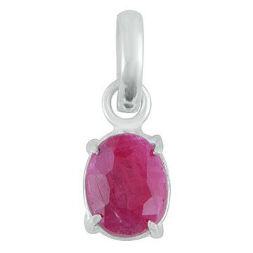 Pandantiv rubin argint | Marquise 1