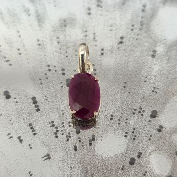 Pandantiv rubin argint | Marquise 3