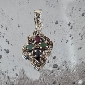 Pandantiv rubin, safir din argint | Royalty 3