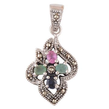 Pandantiv rubin, safir din argint | Royalty 3