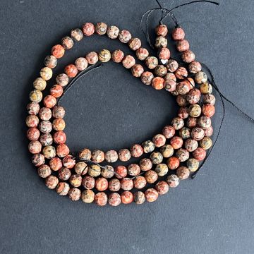 Sirag margele pietre semipretioase sfere fatetate JASP LEOPARD