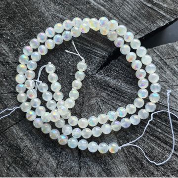 Sirag margele pietre semipretioase sfere SELENIT AURA