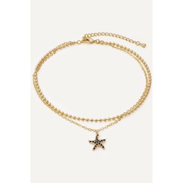 Brățară de picior Starfish - Gold