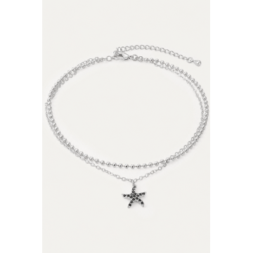 Brățară de picior Starfish - Silver