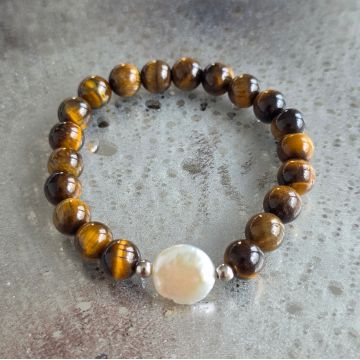 Brățară ochi de tigru 8 mm | Pearl