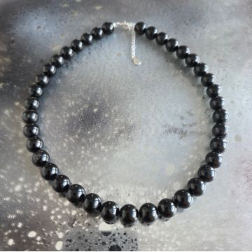Colier obsidian negru Silence #364