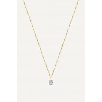 Colier Oval Solitaire - Gold