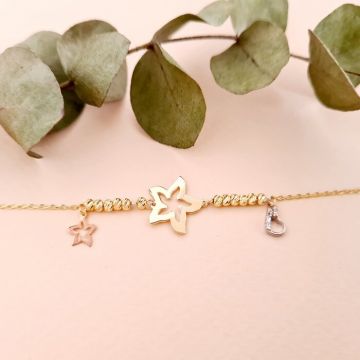 Bratara colectia Fairyland - Glimmer of love - Argint 925 placat cu Aur Galben si Roz 18K