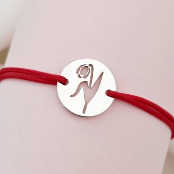 Bratara Fragment de Lalea - Argint 925 - Snur reglabil, diverse culori