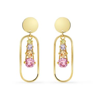 Cercei - Geometric Radiance - Placati cu Aur 18K