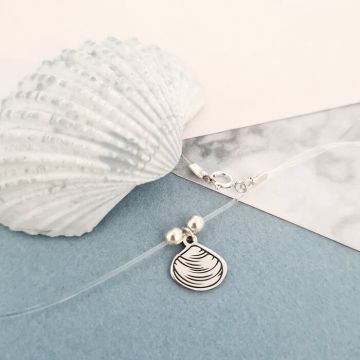 Choker Beach Summer - Personalizat cu diverse pandantive si bilute de 4 mm - Argint 925 - Lant silicon cu inchizatoare carabina