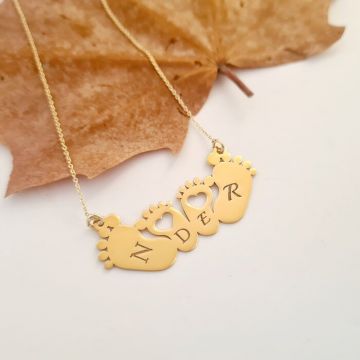 Lantisor cu pandantiv - 4 Picioruse - Aur Galben 14 K