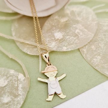 Lantisor cu Pandantiv baiat - Aur Galben 14K