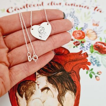 Lantisor Iubire de mama + Carte Cantecul din inima ta