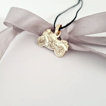 Pandantiv personalizata - Motocicleta Kawasaki - Aur Galben 14K