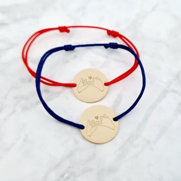 Set 2 bratari - Pinky Promise - Aur Galben 14 K - snur reglabil